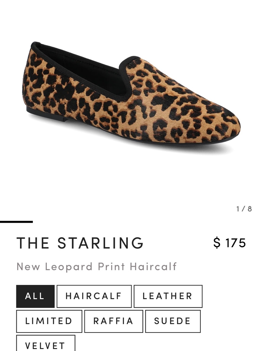 The Starling Leopard Print Haircalf Loafer 8